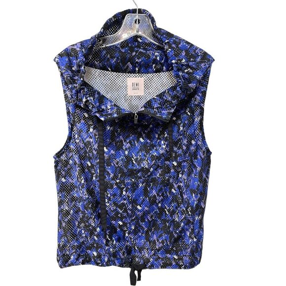 Fabletics By Demi Lovato Blue Black Damara Vest Multicolor Size Small - Picture 3 of 7